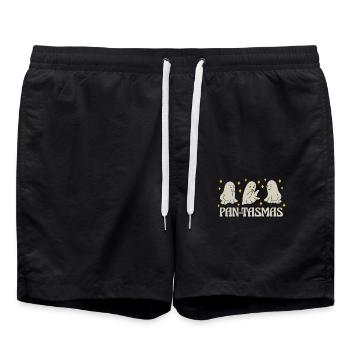 Pan-Tasmas Geister mit Kaffee und Blume - Badeshorts - Schwarz - Vorne - AI Model Male 185 light (185cm)