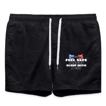 Sentez-vous en sécurité ce soir, dormez avec un - Short de bain - noir - Devant - AI Model Male 185 light (185cm)