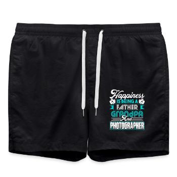 Photographer Happiness Is Being A Photographer - Swim Trunks - black - Front - AI Model Male 185 light (185cm)