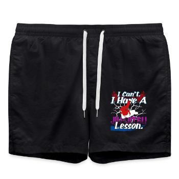 I Can't I Have A Jiu Jitsu Lesson - Swim Trunks - black - Front - AI Model Male 185 light (185cm)