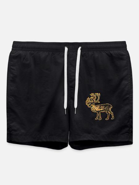 Caribou Geometric - Swim Trunks - black
