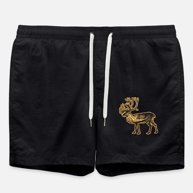 Caribou Geometric - Swim Trunks - black