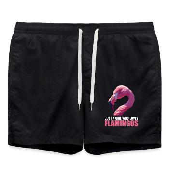 Flamingos Flamingo - Badeshorts - Schwarz - Vorne - AI Model Male 185 light (185cm)