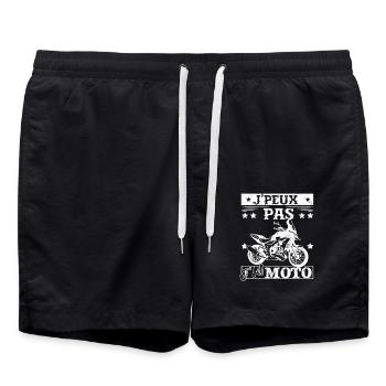 J'peux Pas J'Ai Moto Motard - Short de bain - noir - Devant - AI Model Male 185 light (185cm)
