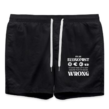 I am an economist to save time I suppose I have - Swim Trunks - black - Front - AI Model Male 185 light (185cm)