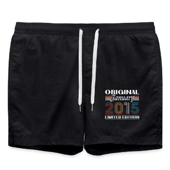 10 Ans Cadeau D'anniversaire Nées En Janvier 2015 - Short de bain - noir - Devant - AI Model Male 185 light (185cm)