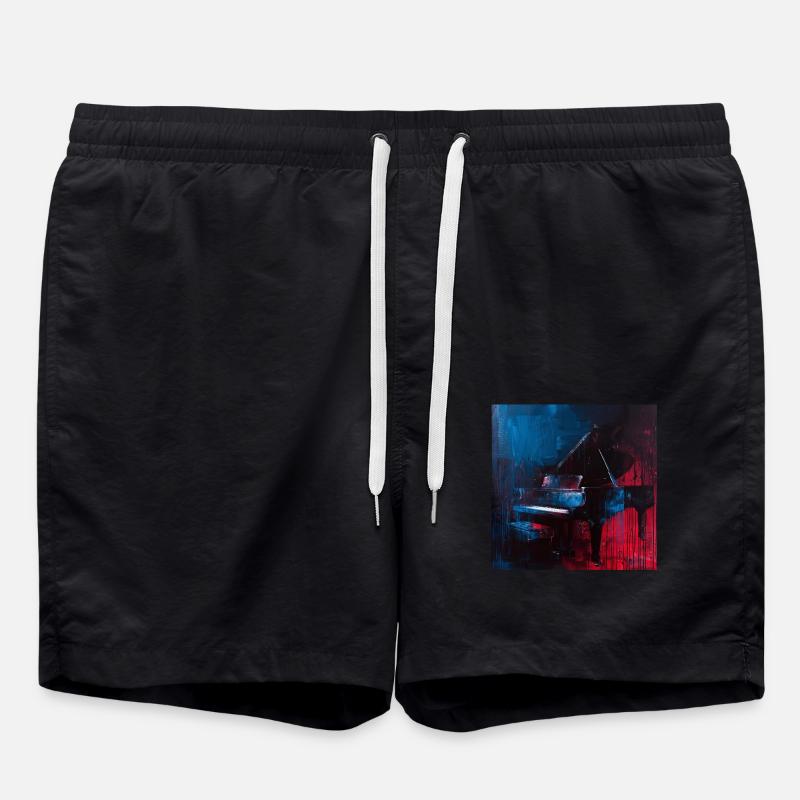 piano - Short de bain - noir