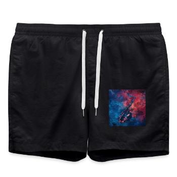 Saxophone - Short de bain - noir - Devant - AI Model Male 185 light (185cm)