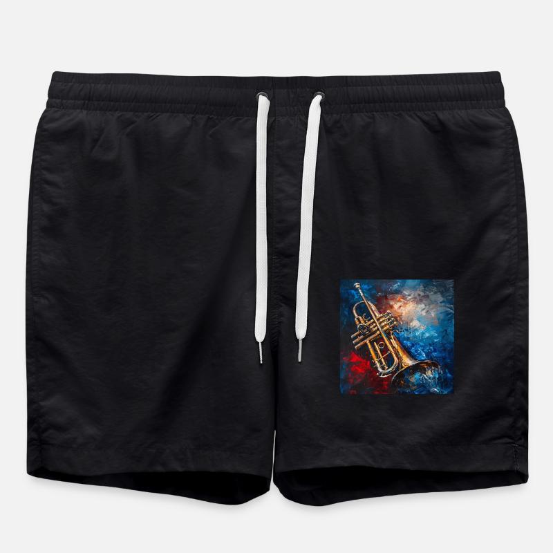 Trompete - Badeshorts - Schwarz