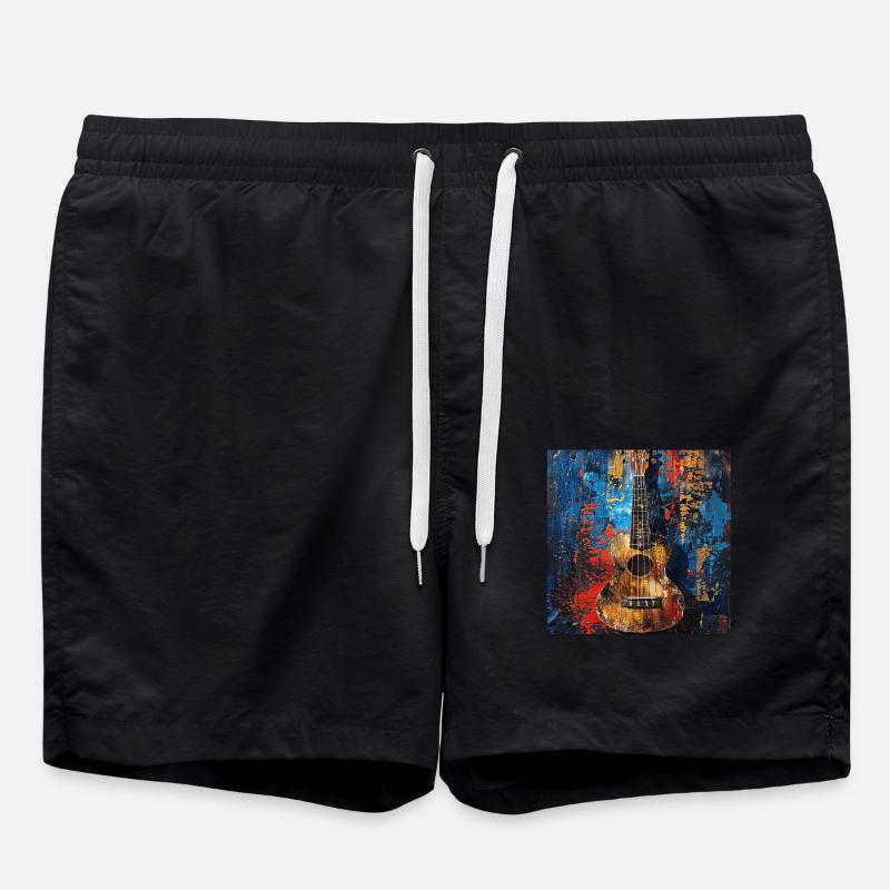 Ukulele - Badeshorts - Schwarz