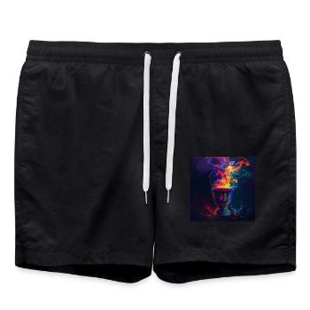 Percussion - Short de bain - noir - Devant - AI Model Male 185 light (185cm)
