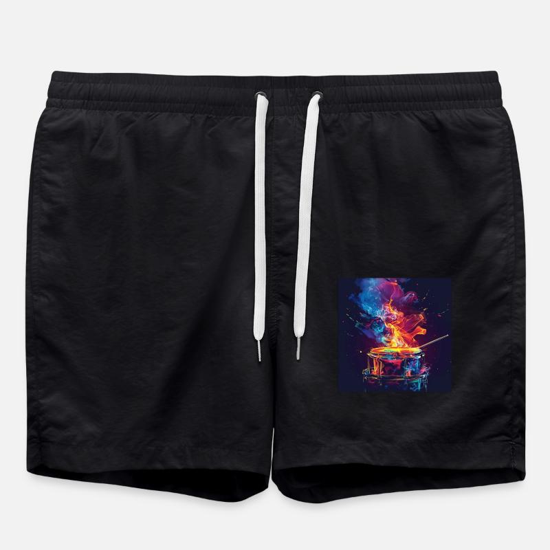 Schlagzeug - Badeshorts - Schwarz