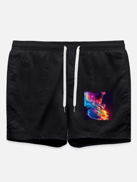 Guitare - Short de bain - noir