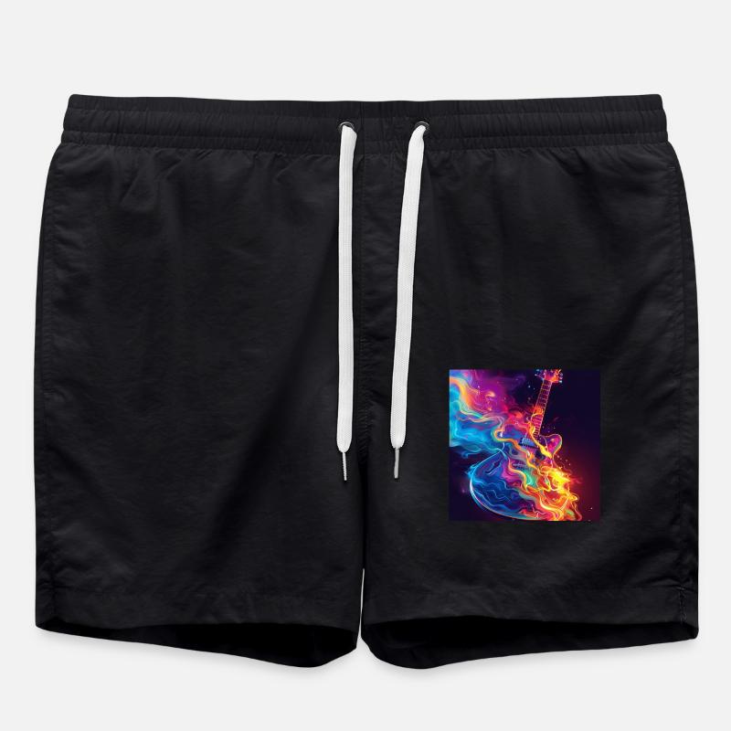 Guitar - Swim Trunks - black