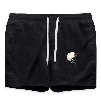 Exotische Vögel Illustration Oiseaux exotiques - Short de bain - noir - Devant - AI Model Male 185 light (185cm)