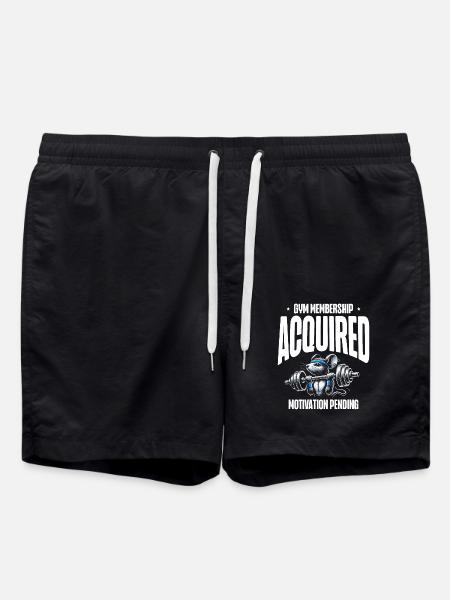 Gym Membership Acquired Motivation - Swim Trunks - black