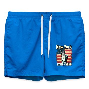 État de New York Statue de la Liberté Nyc - Short de bain - cobalt blue - Devant
