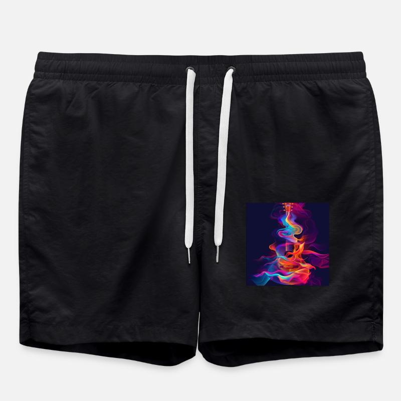 Guitare - Short de bain - noir