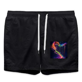 Harpe - Short de bain - noir - Devant - AI Model Male 185 light (185cm)