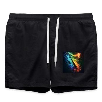 Harpe - Short de bain - noir - Devant - AI Model Male 185 light (185cm)