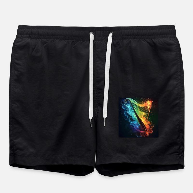 Harfe - Badeshorts - Schwarz