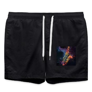 Saxophone - Short de bain - noir - Devant - AI Model Male 185 light (185cm)