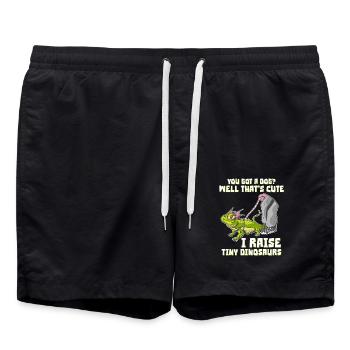 Dinosaurier Haustier Besser Als Hund - Badeshorts - Schwarz - Vorne - AI Model Male 185 light (185cm)