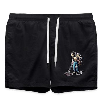 Sondeln Metalldetektor - Badeshorts - Schwarz - Vorne - AI Model Male 185 light (185cm)