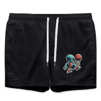 Basketball Dunking Alien - Short de bain - noir - Devant - AI Model Male 185 light (185cm)