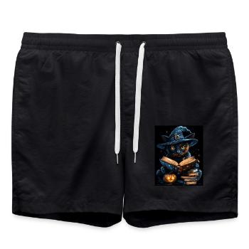 Halloween Gift Women Cat Men Kids Decoration - Swim Trunks - black - Front - AI Model Male 185 light (185cm)