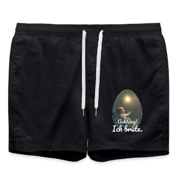 Breeder design for pregnant women - Swim Trunks - black - Front - AI Model Male 185 light (185cm)