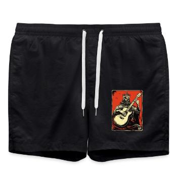 Roi de la musique rock et de la guitare - Short de bain - noir - Devant - AI Model Male 185 light (185cm)