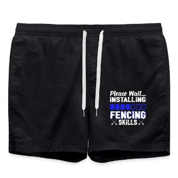 Installing Fencing Skills - Swim Trunks - black - Front - AI Model Male 185 light (185cm)