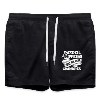Patrol Officers Make The Best Grandpas - Swim Trunks - black - Front - AI Model Male 185 light (185cm)