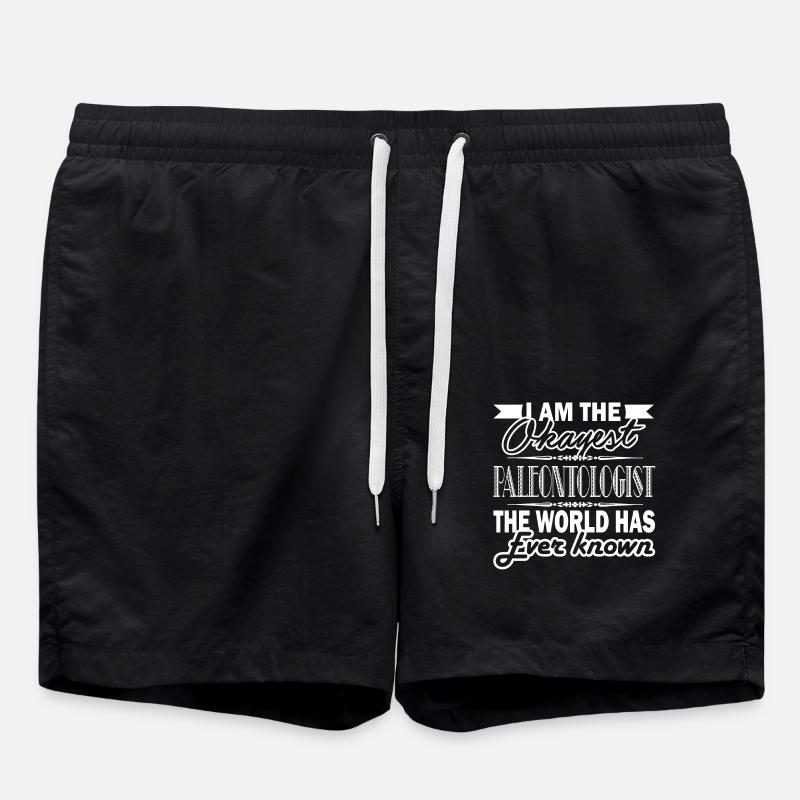 Paleontologist Okayest Paleontologist - Swim Trunks - black