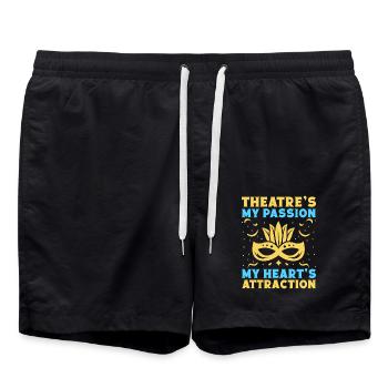 Musical Theatre My Passions Theater Design - Badeshorts - Schwarz - Vorne - AI Model Male 185 light (185cm)