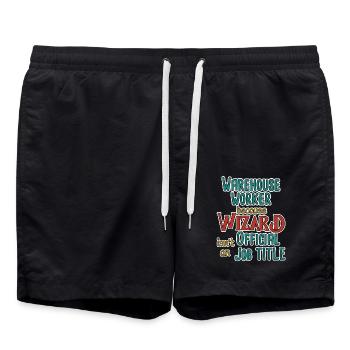 Warehouse Worker Wizard - Badeshorts - Schwarz - Vorne - AI Model Male 185 light (185cm)