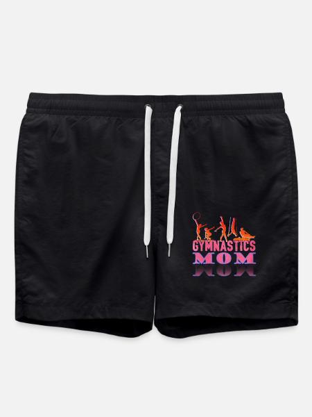 Gymnast Mom Funny Gymnastic - Swim Trunks - black