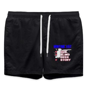 Hunting List Gun Blind Deer Story - Swim Trunks - black - Front - AI Model Male 185 light (185cm)
