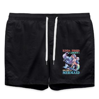 Kinda Pissed About Not Being A Mermaid - Badeshorts - Schwarz - Vorne - AI Model Male 185 light (185cm)