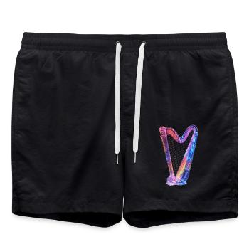 Harpe - Short de bain - noir - Devant - AI Model Male 185 light (185cm)