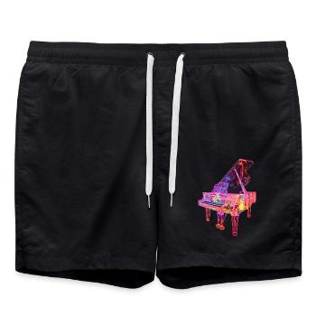 Piano - Swim Trunks - black - Front - AI Model Male 185 light (185cm)