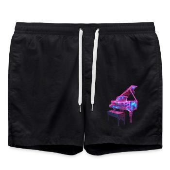 Piano - Swim Trunks - black - Front - AI Model Male 185 light (185cm)