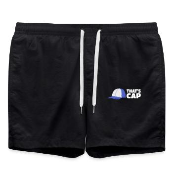 That's Cap Humorous statement with style - Swim Trunks - black - Front - AI Model Male 185 light (185cm)