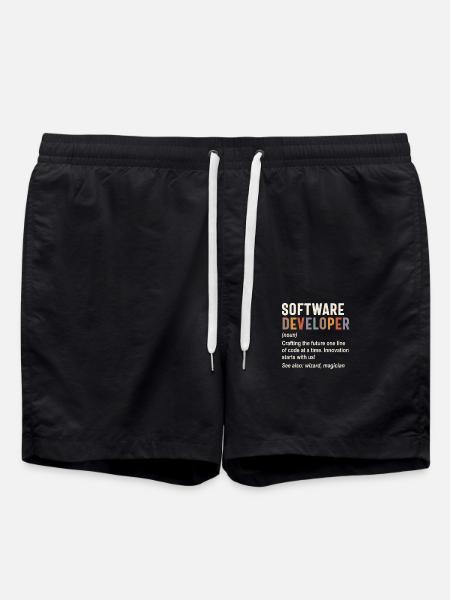 Software Developer - Crafting the Future with Code - Swim Trunks - black