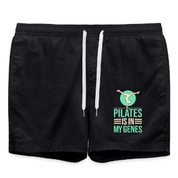Le yoga Pilates est dans mes gènes Funny Yoga - Short de bain - noir - Devant - AI Model Male 185 light (185cm)
