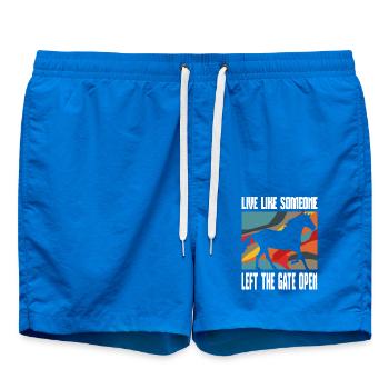 Vivez comme si quelqu’un avait laissé la porte ouverte Cheval - Short de bain - cobalt blue - Devant
