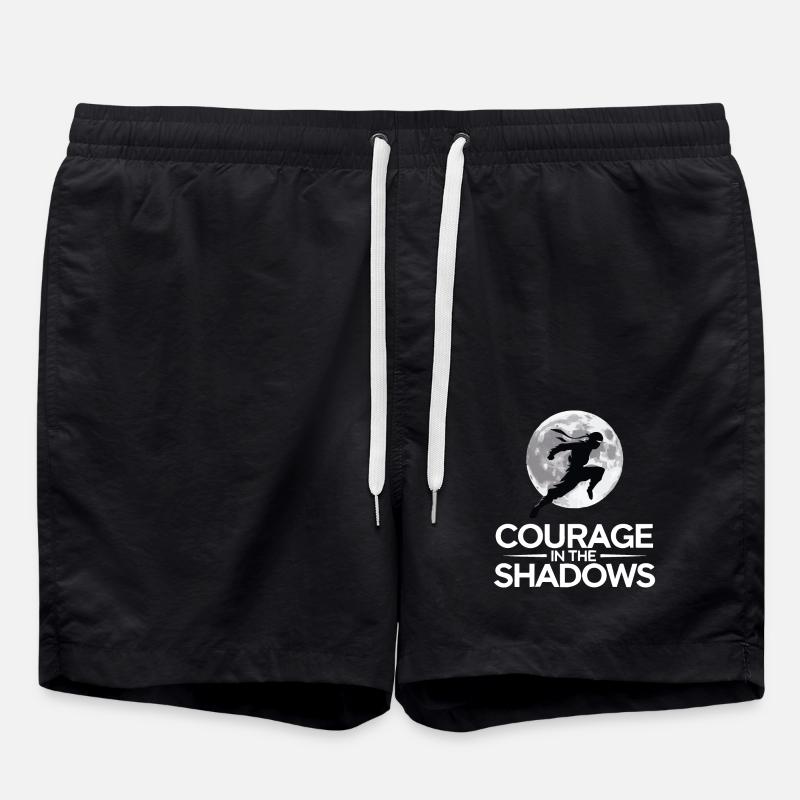 COURAGE IN THE SHADOWS - Swim Trunks - black