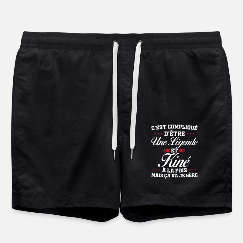 A legend and physiotherapist - Swim Trunks - black