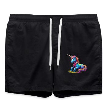 Cute Unicorn Magical Gift Idea Unicorn Fans - Swim Trunks - black - Front - AI Model Male 185 light (185cm)
